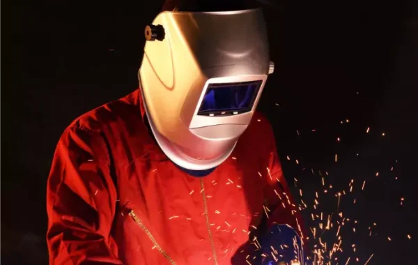 A welder is seen at work. 3D Welding Services is an aluminum welder in East Peoria IL.