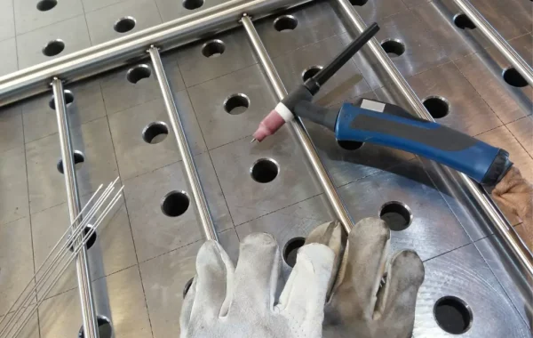 Welding equipment is seen. 3D Welding Services is a TIG welder in East Peoria IL.