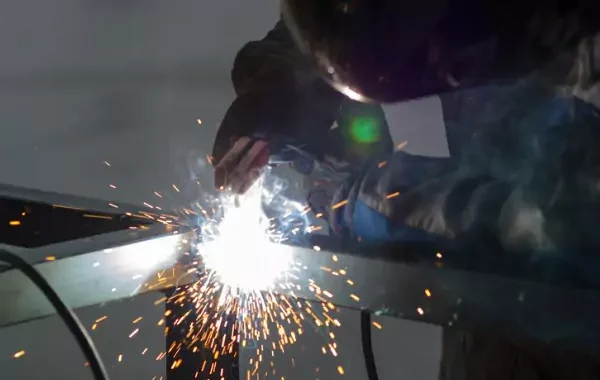 Mobile welders hard at work at an off-site location in Central Illinois.